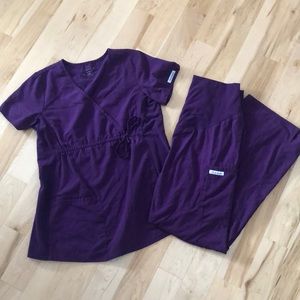 Purple Cherokee Maternity Scrubs